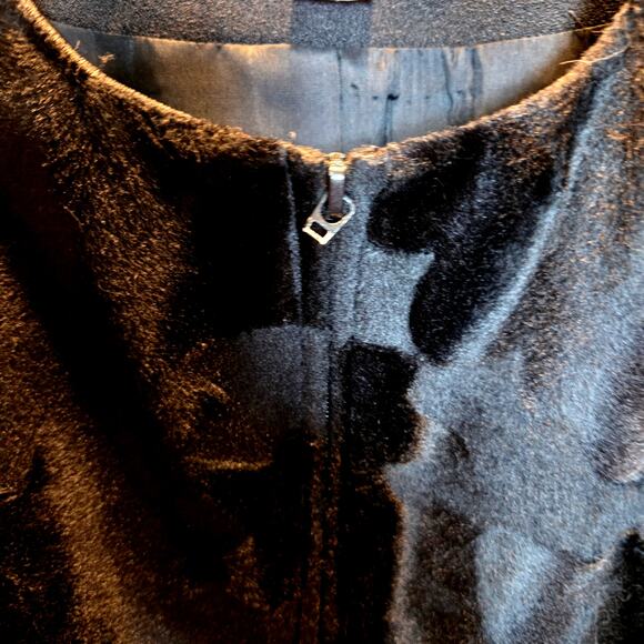 Emily 10 Black Floral Women's Blazer Jacket Suit Coat Misses M Medium Textured - Picture 2 of 6